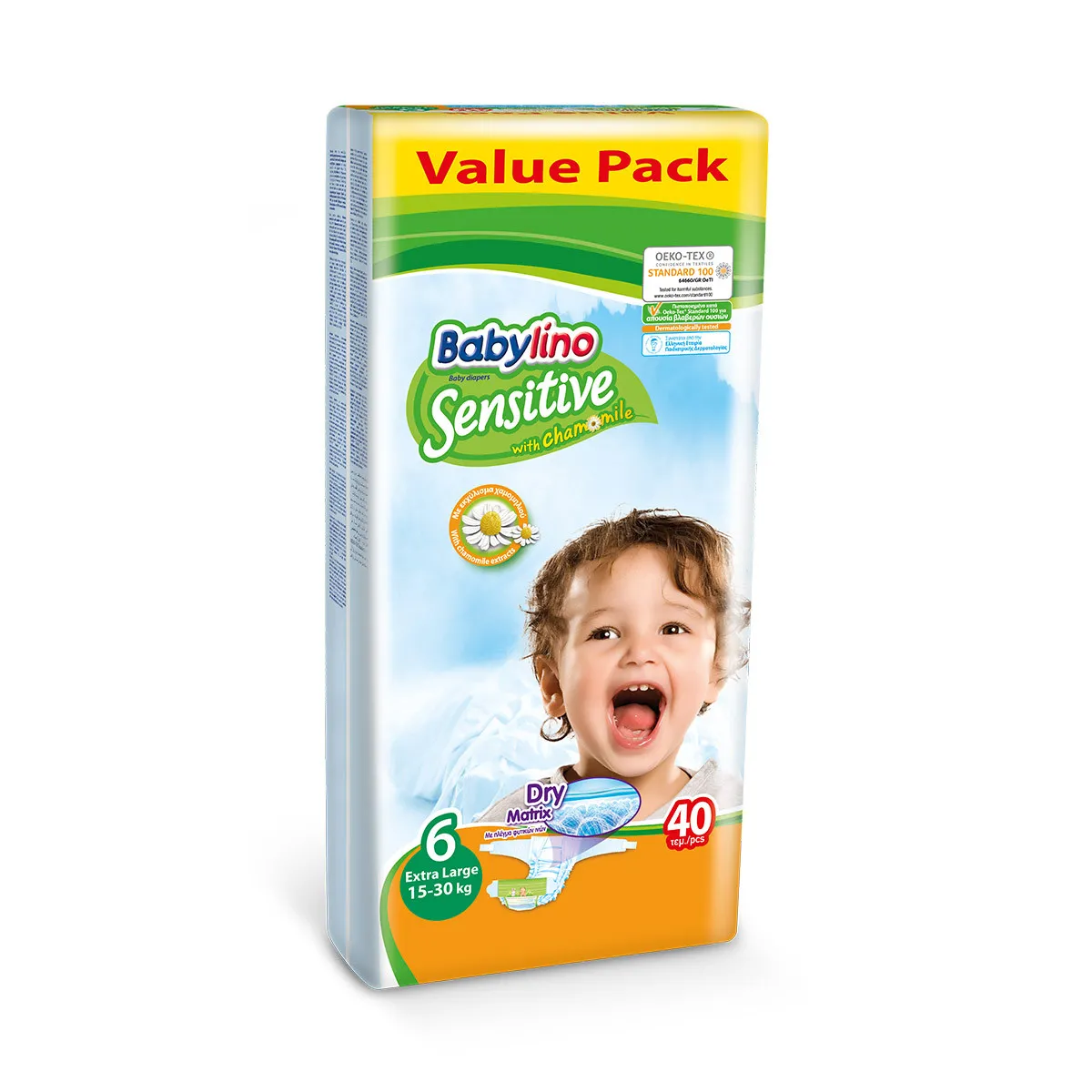 Babylino sensitive pelene value pack EXTRA LARGE 6, 40kom