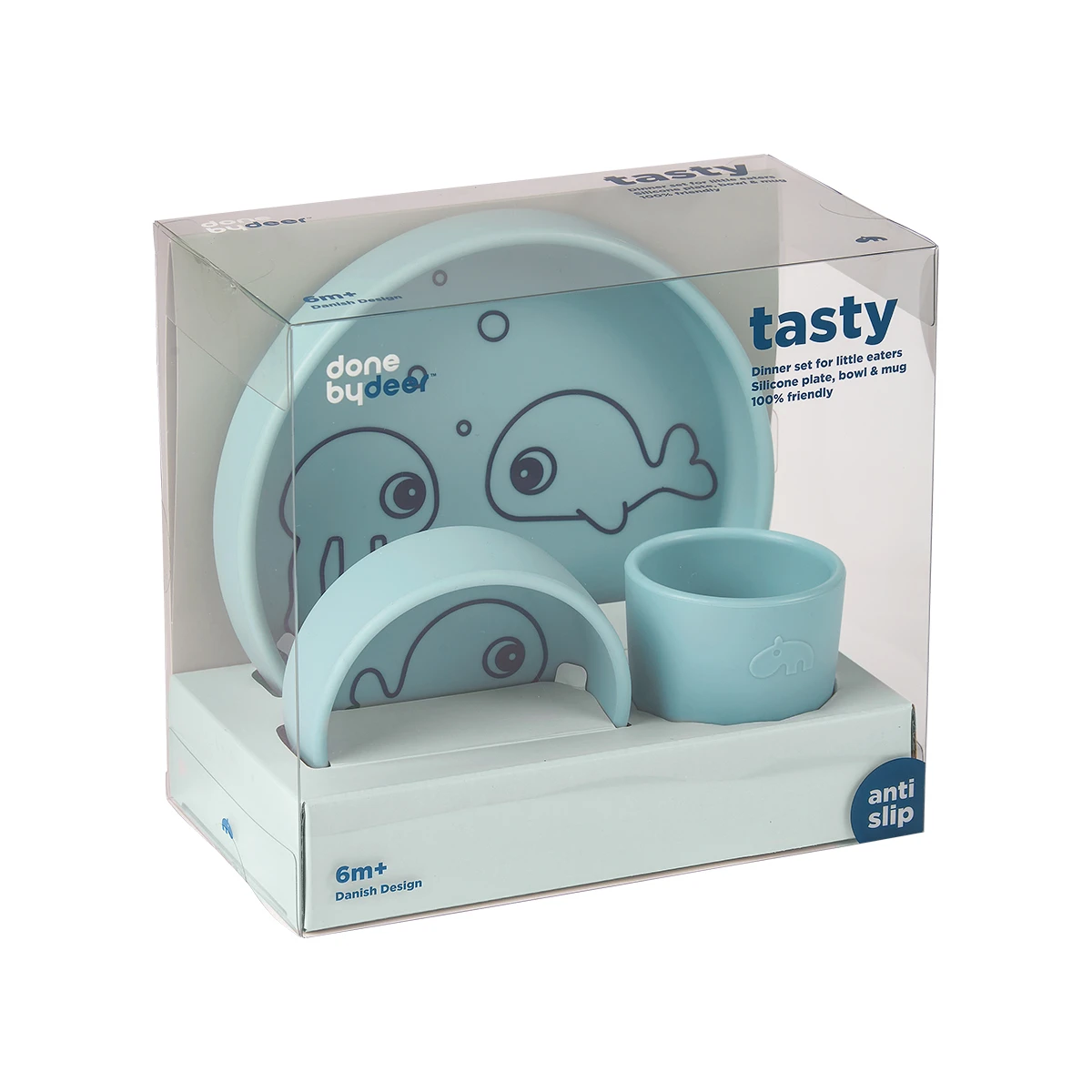Done by Deer set za jelo silikonski plavo sea friends