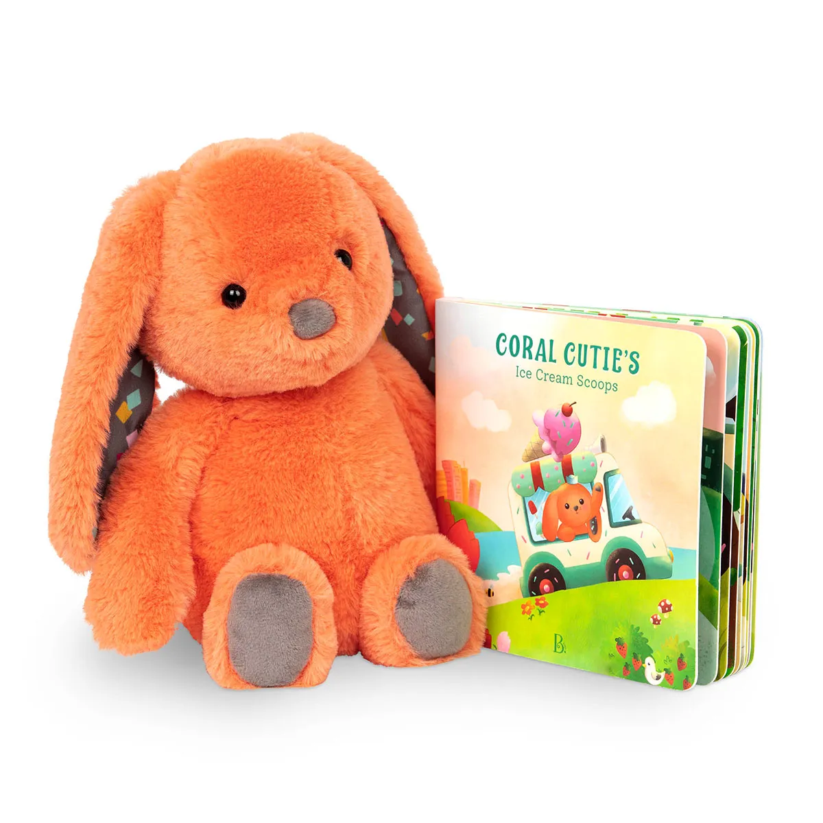 B toys plišani zeka sa edukativnom knjigom