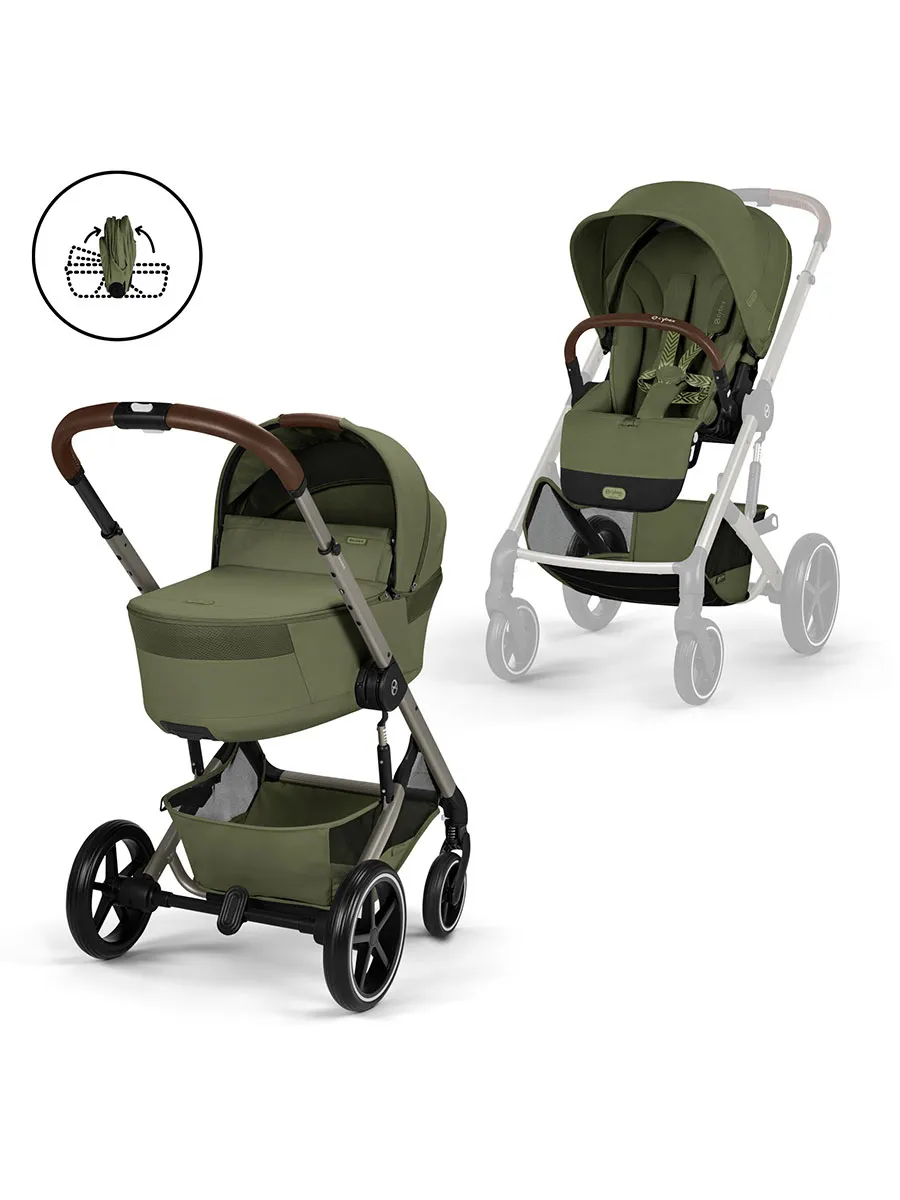 Cybex duo sistem Balios Fold Cot Taupe Moss Green