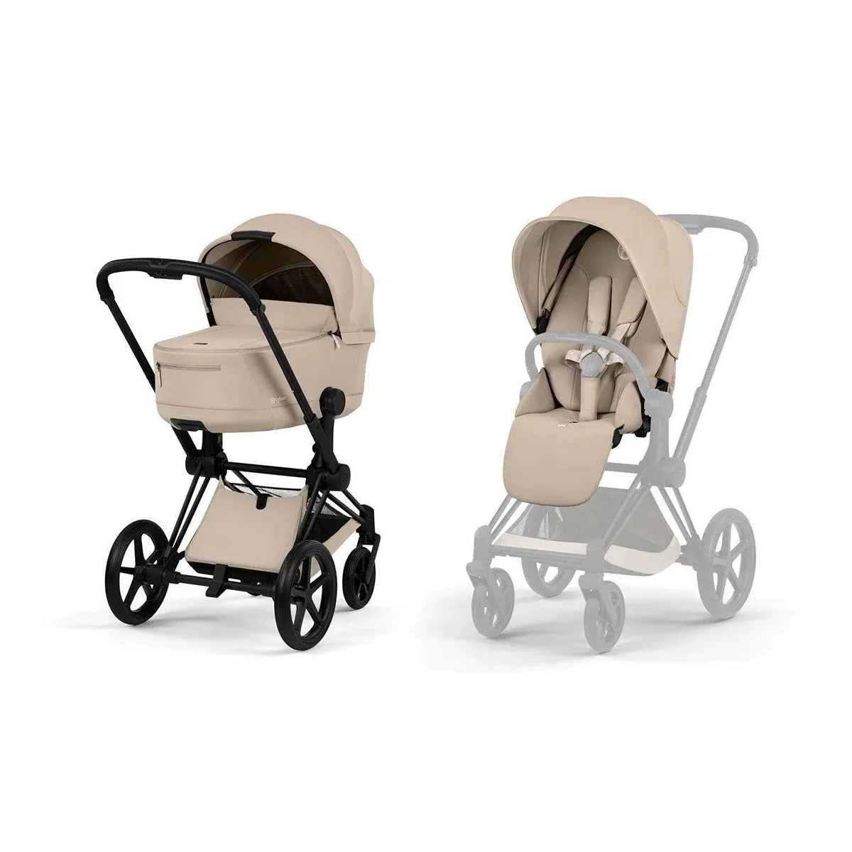 Cybex Priam 2026 duo sistem, Black/Cozy Beige