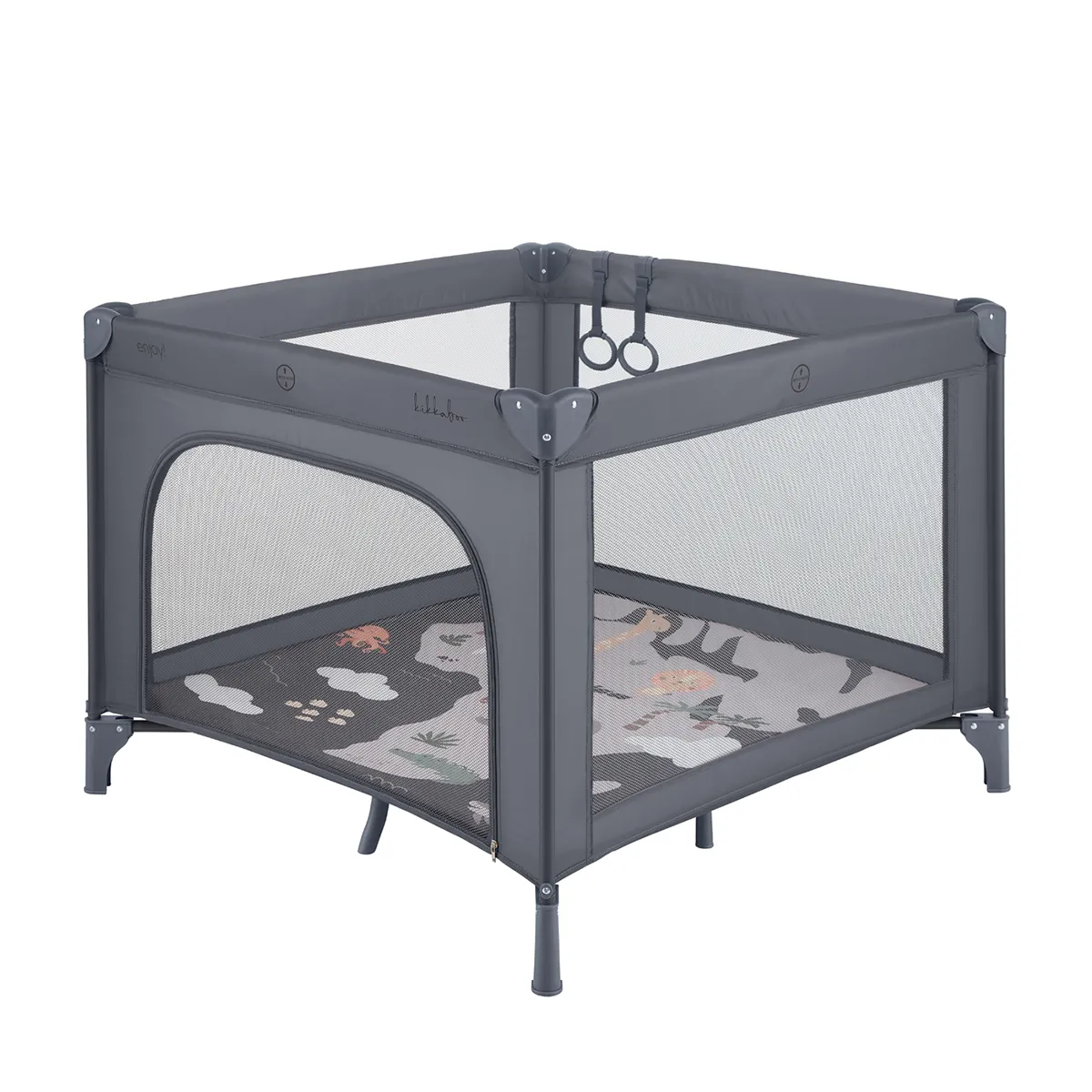 Kikka Boo prenosiva ogradica Enjoy premium Africa Grey
