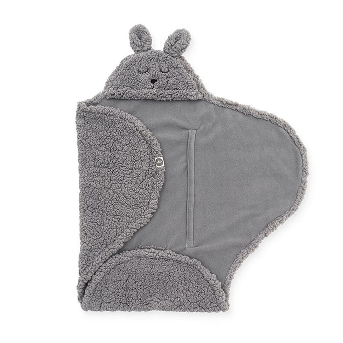 Jollein Coperta Avvolgimento Coniglietto Con Cappuccio – 100x105cm, In Morbidissimo Pile, Per Passeggino E Seggiolino Auto