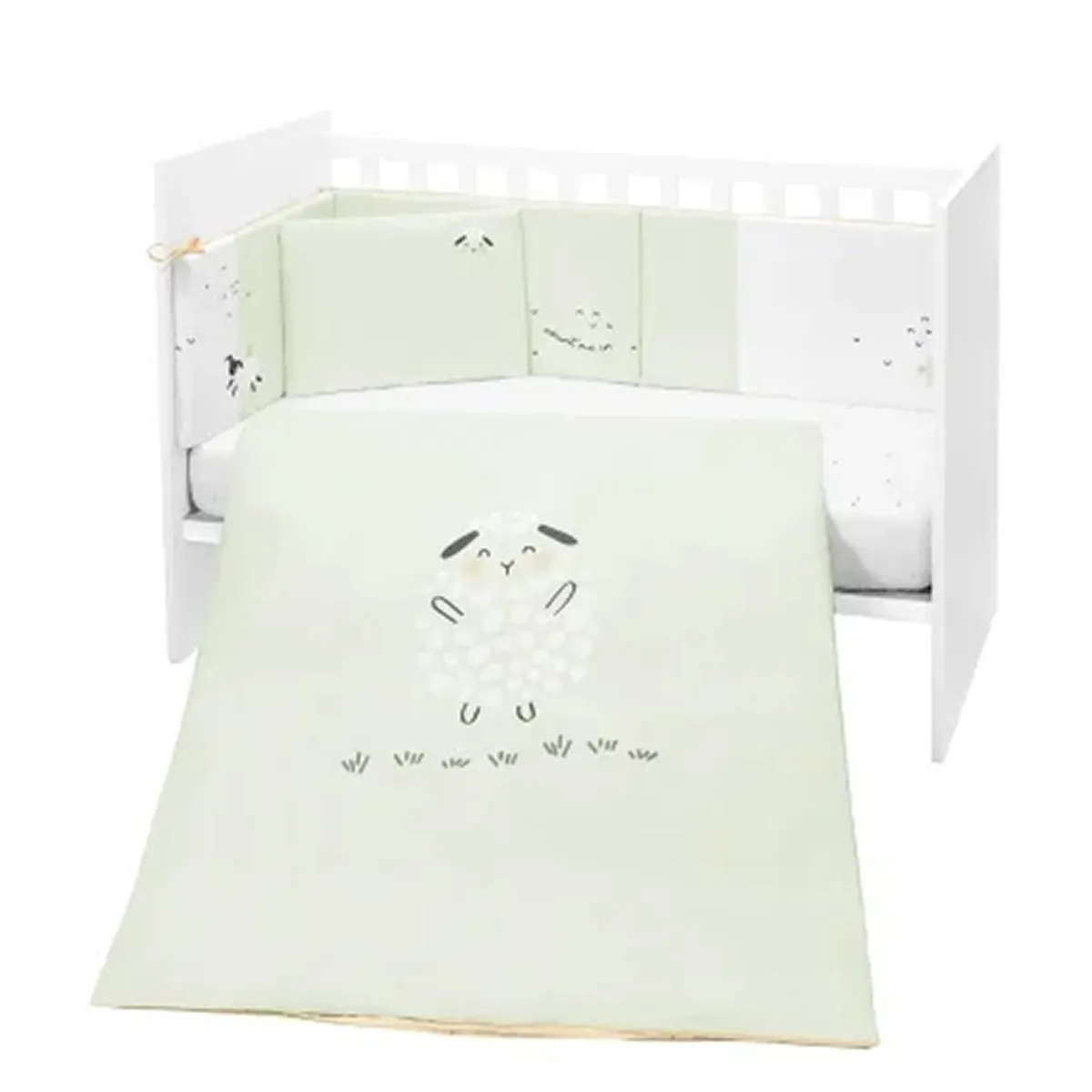 Kikka Boo posteljina sa ogradicom 60x120cm Sleepy Sheep