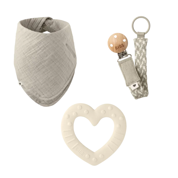 Bibs set 3/1, Ivory