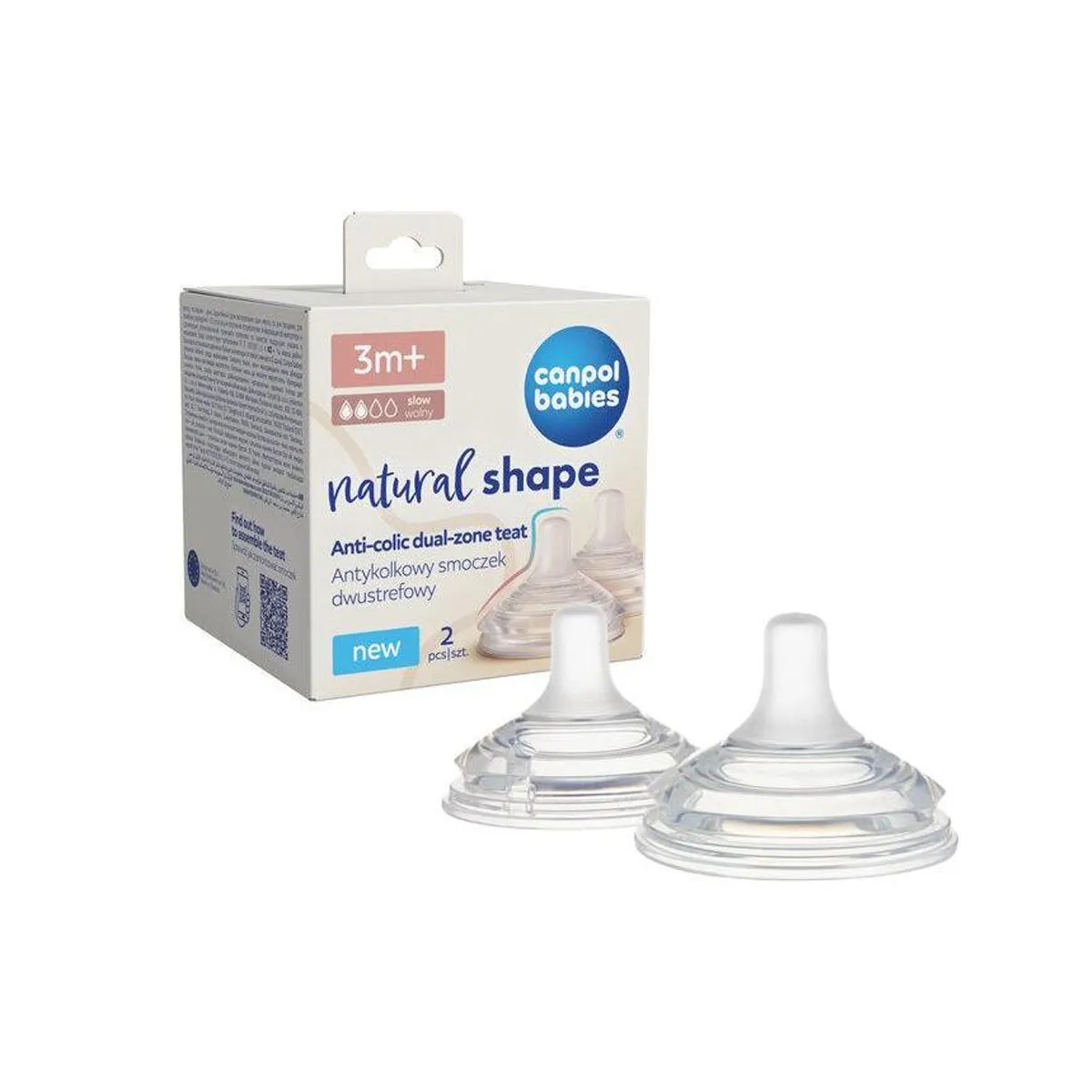 Canpol Natural shape antikolik cucla spori protok 3m+ 2/1
