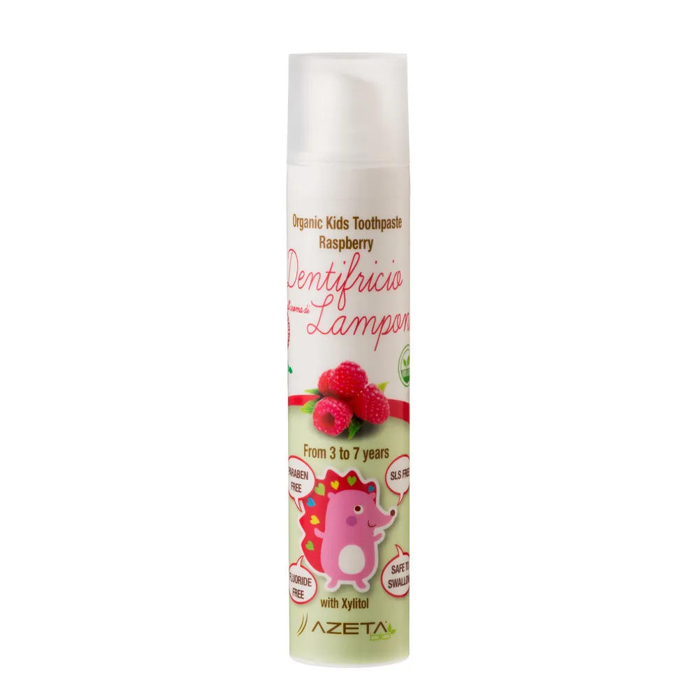 Azeta Bio organska pasta za zube malina 50ml, 3-7g