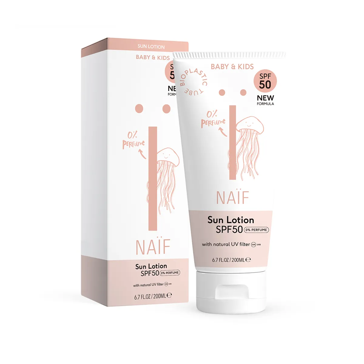 Naif prirodni losion za sunčanje SPF50, 200ml