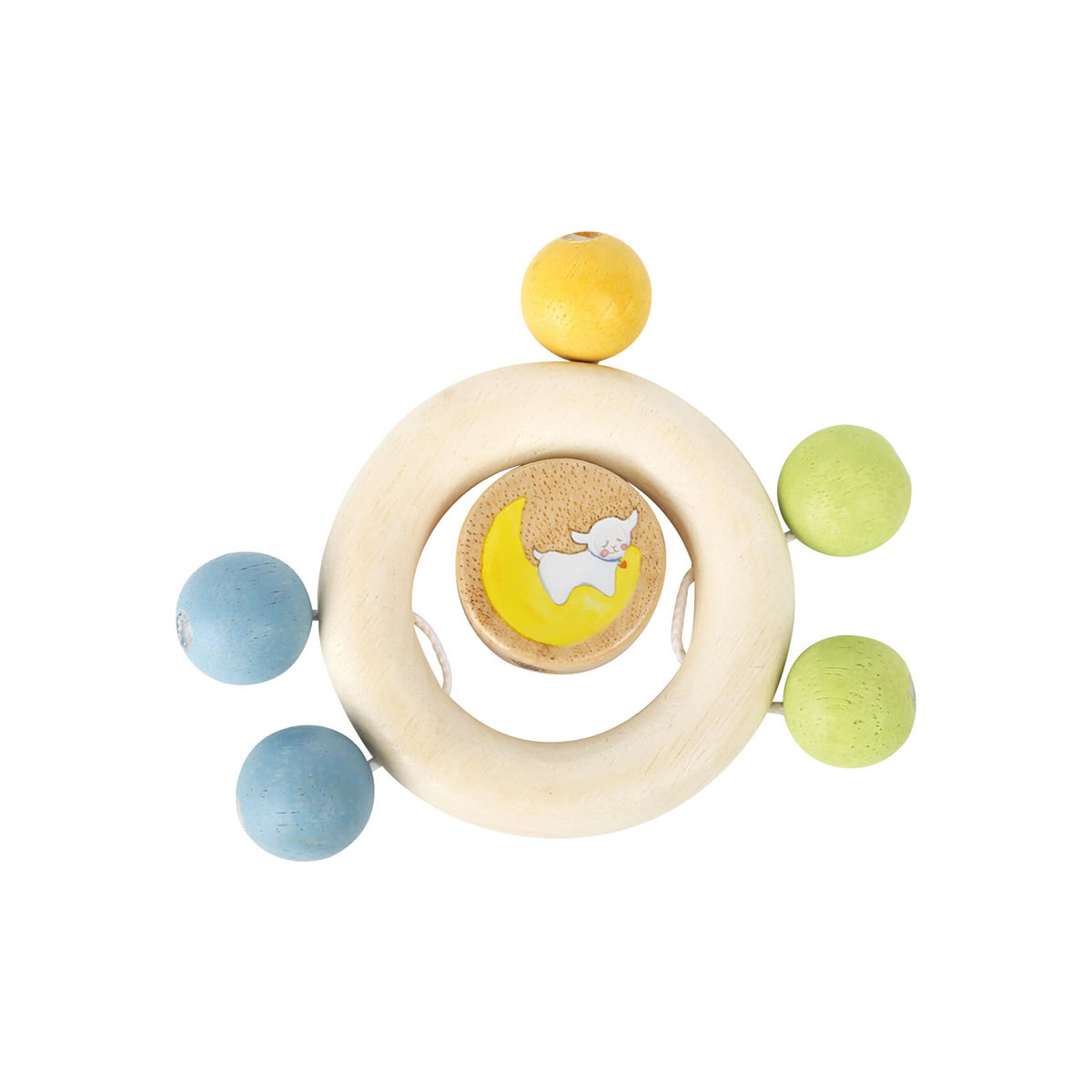 Small foot drvena zvečka krug