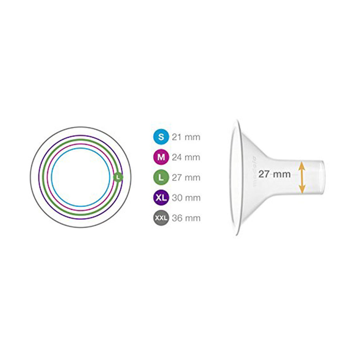 Medela levak za grudi 2/1, 27mm