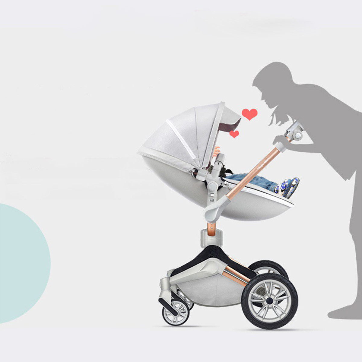 Hot mom kolica 2u1, gray,0m+