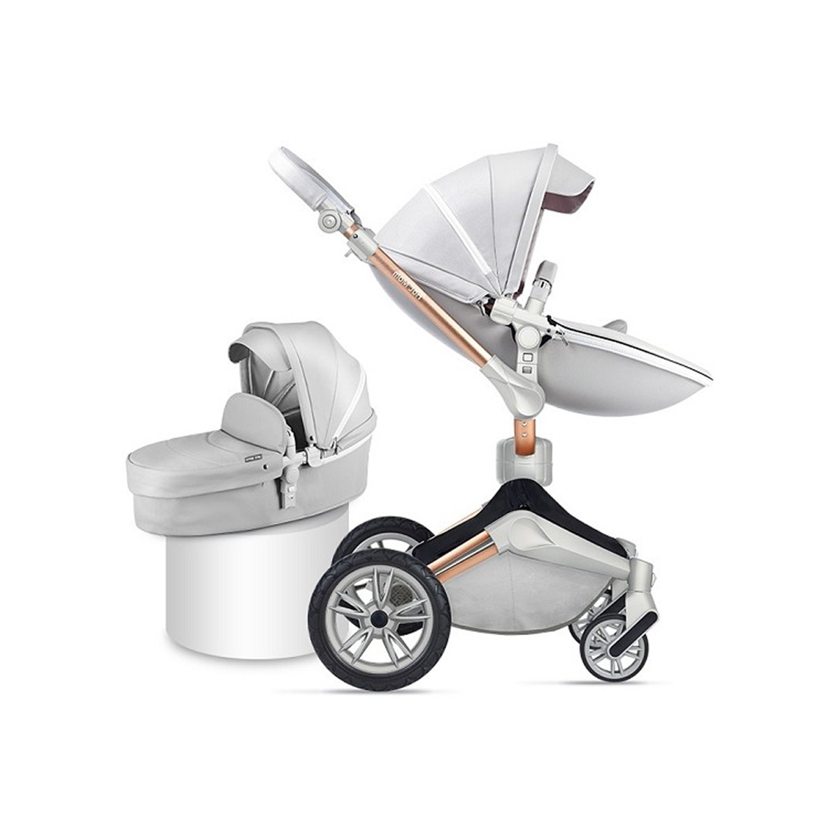 Hot mom kolica 2u1, gray,0m+