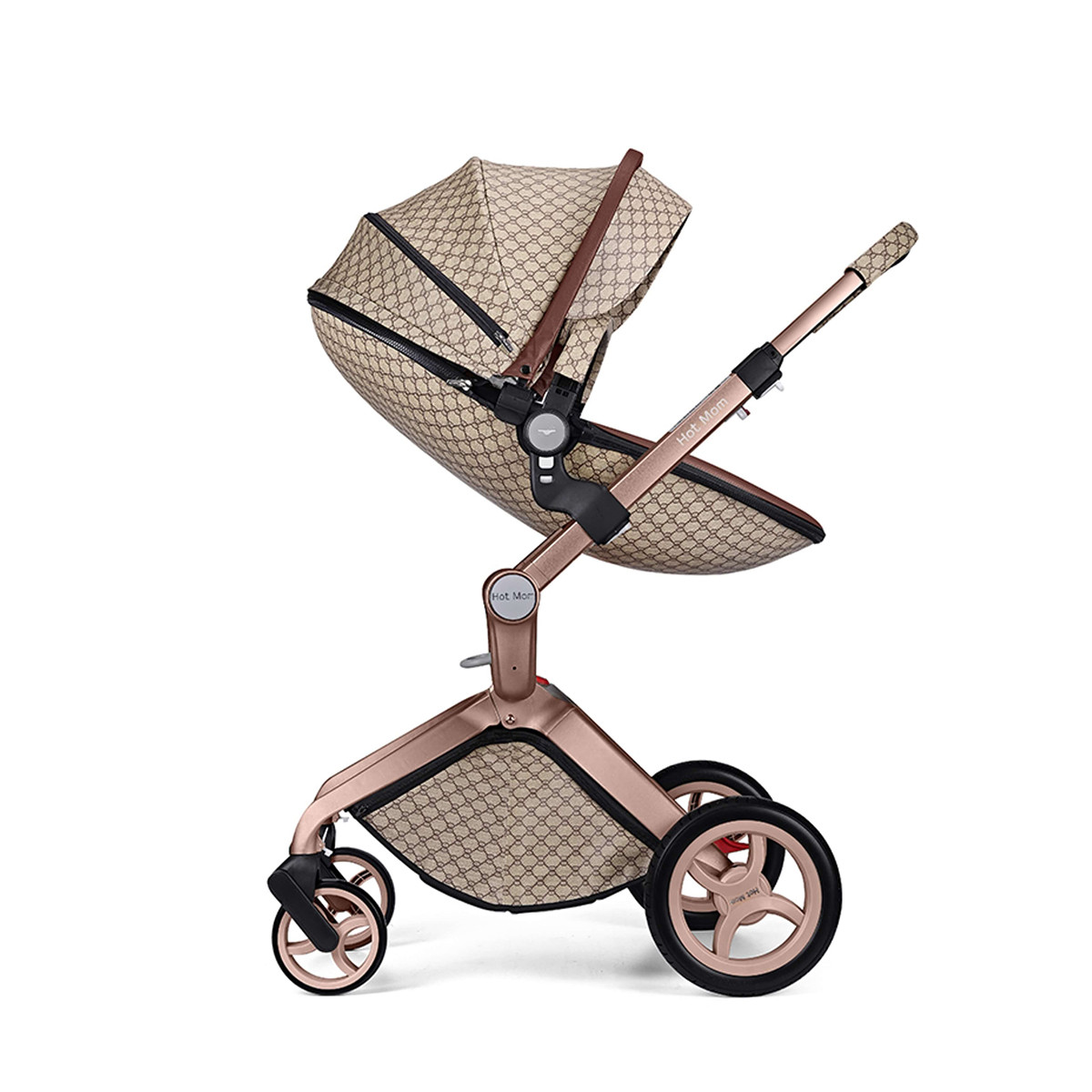 Hot mom kolica 2u1, brown, 0m+