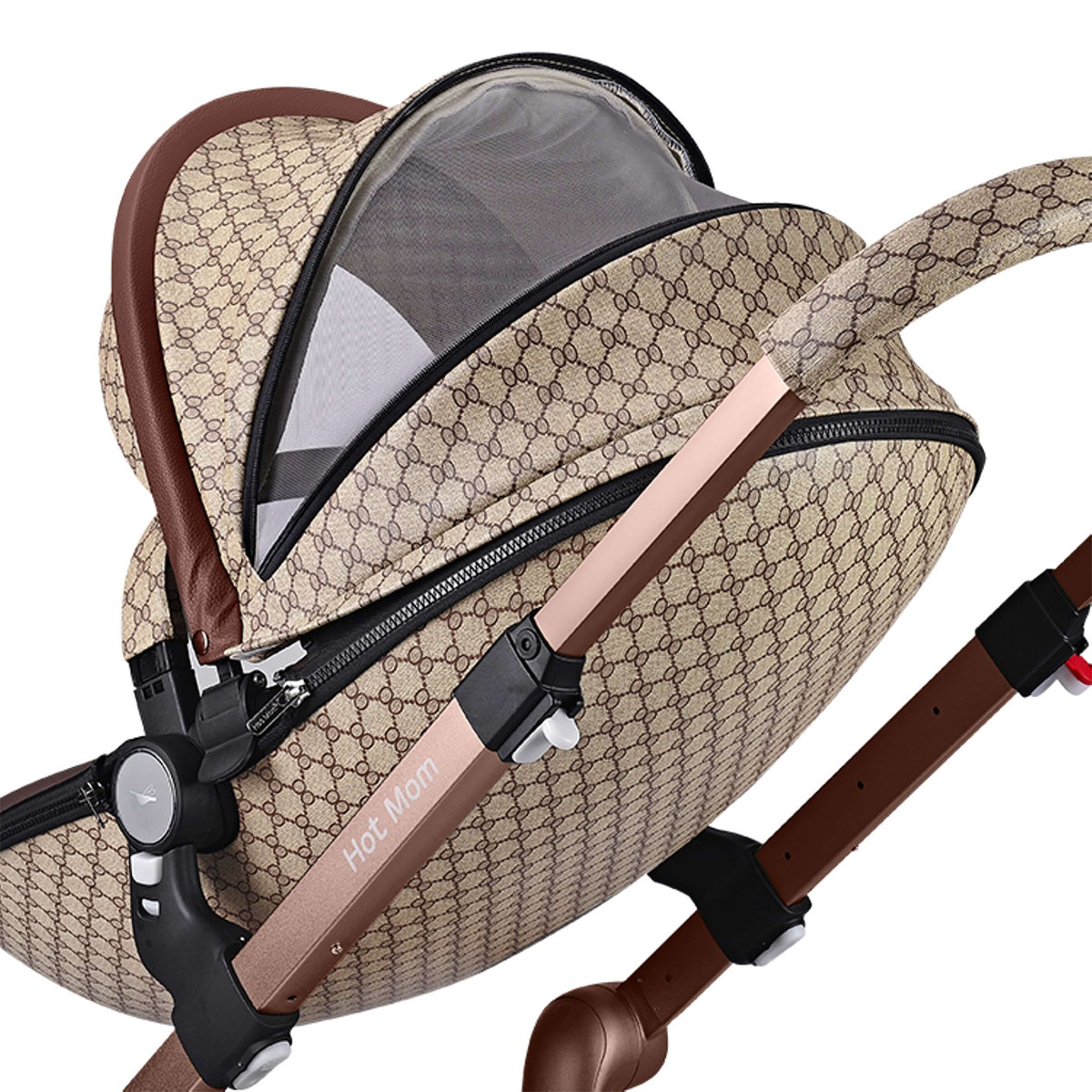 Hot mom kolica 2u1, brown, 0m+