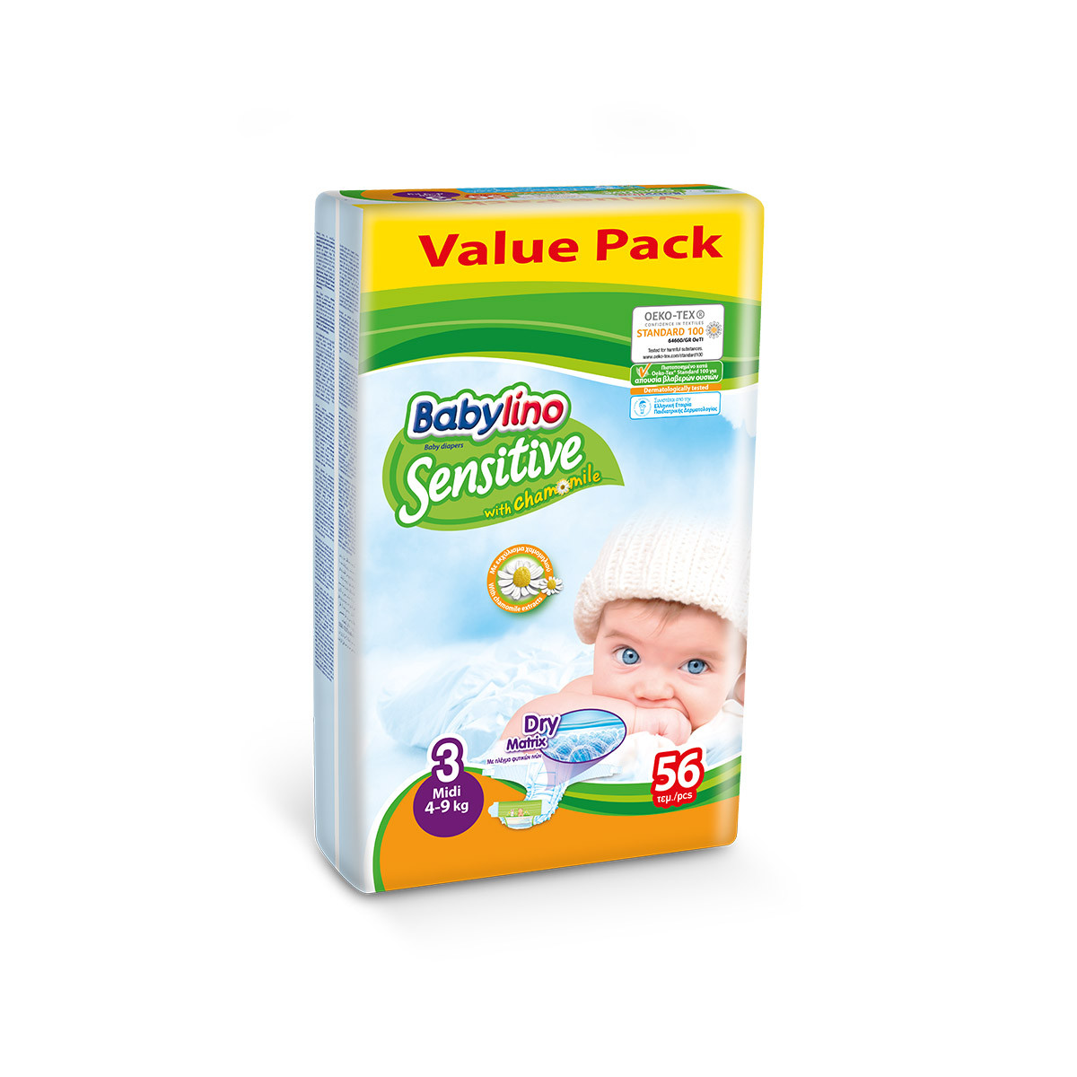 Babylino sensitive pelene value pack MIDI 3, 56kom