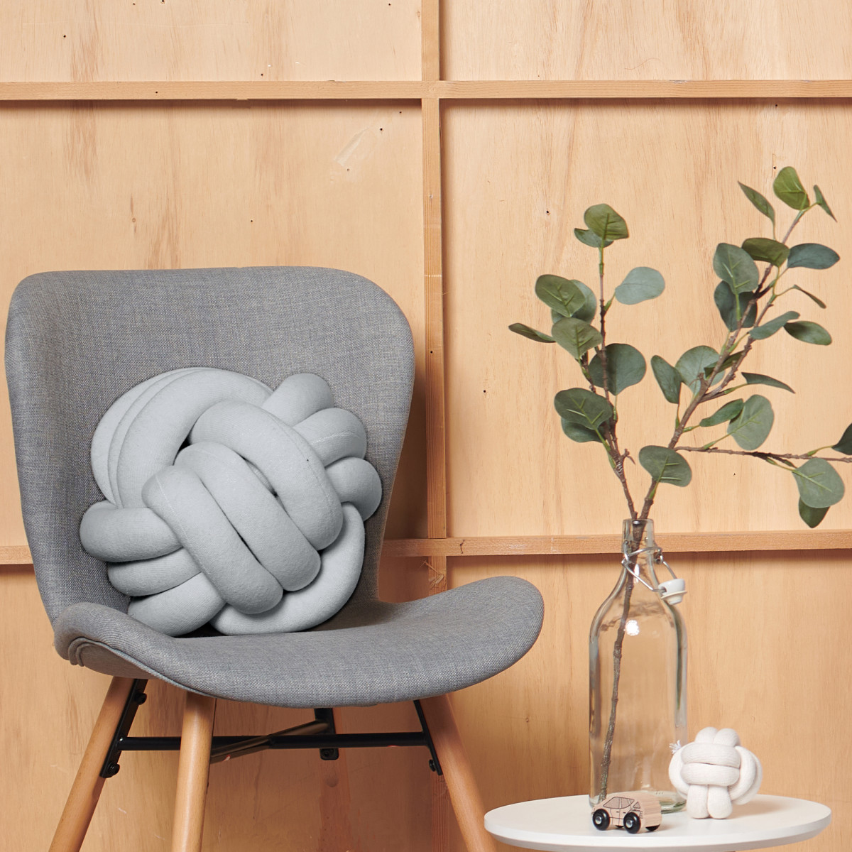 Nordic Coast pleteni jastuk čvor, 40x40cm