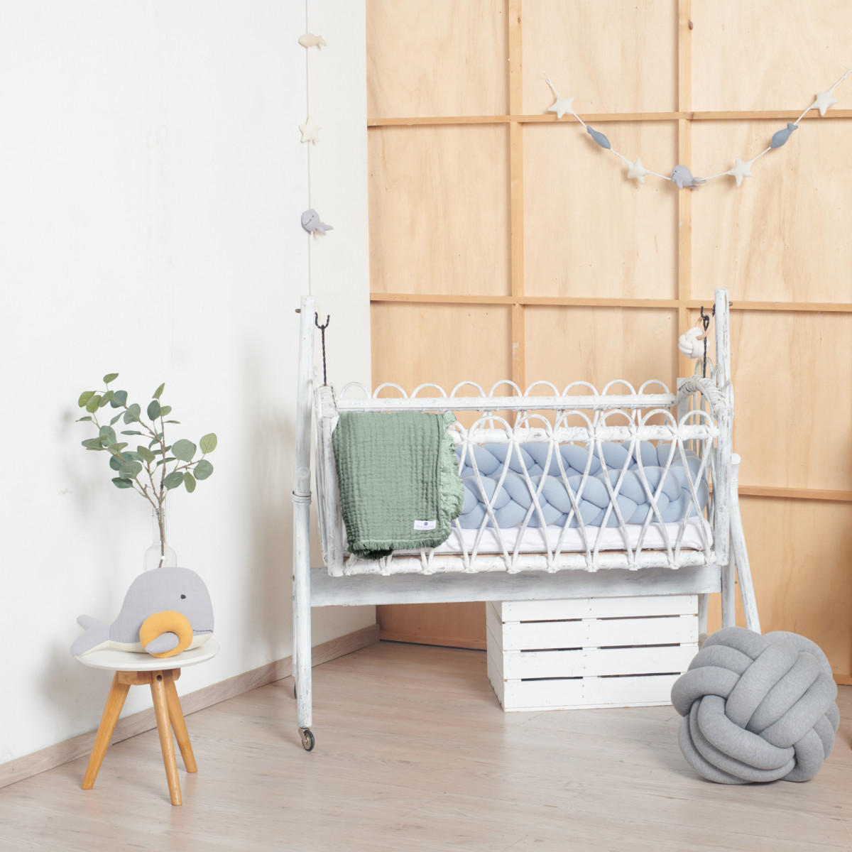 Nordic Coast muslin prekrivač4/1, 80x80cm