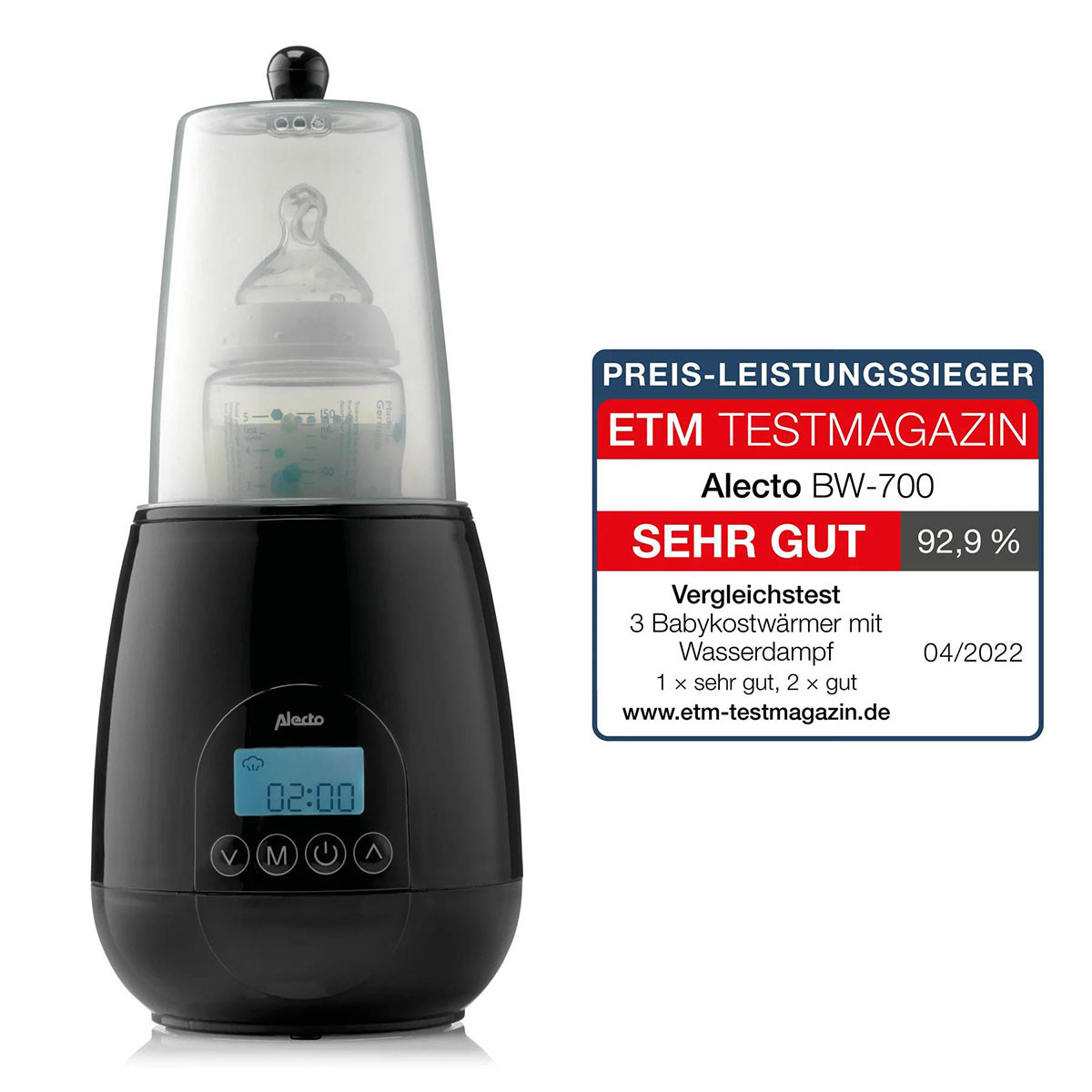 Alecto grejač  za flašice