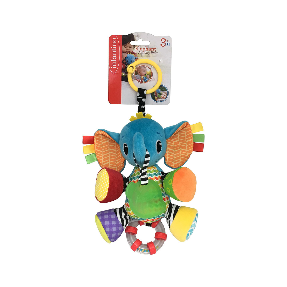 Infantino plišana zvečka/zakačaljka