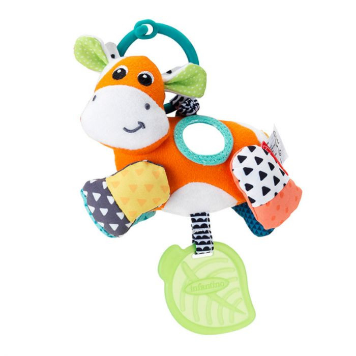 Infantino plišana zvečka Kravica