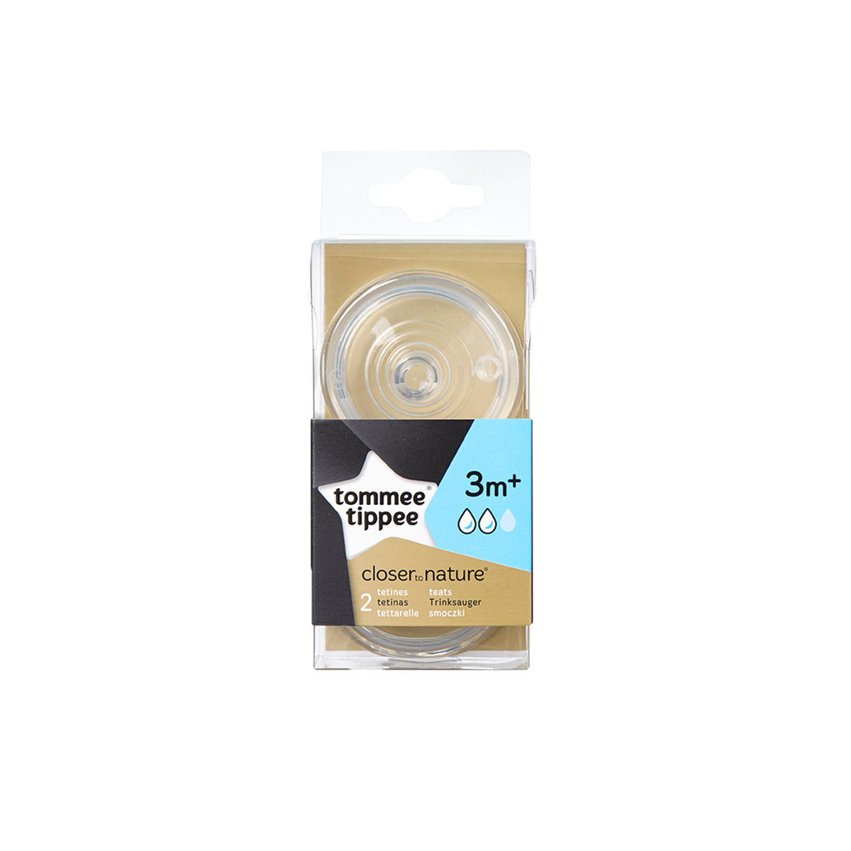 Tommee Tippee silikonska cuclasrednji protok 2/1, 3m+