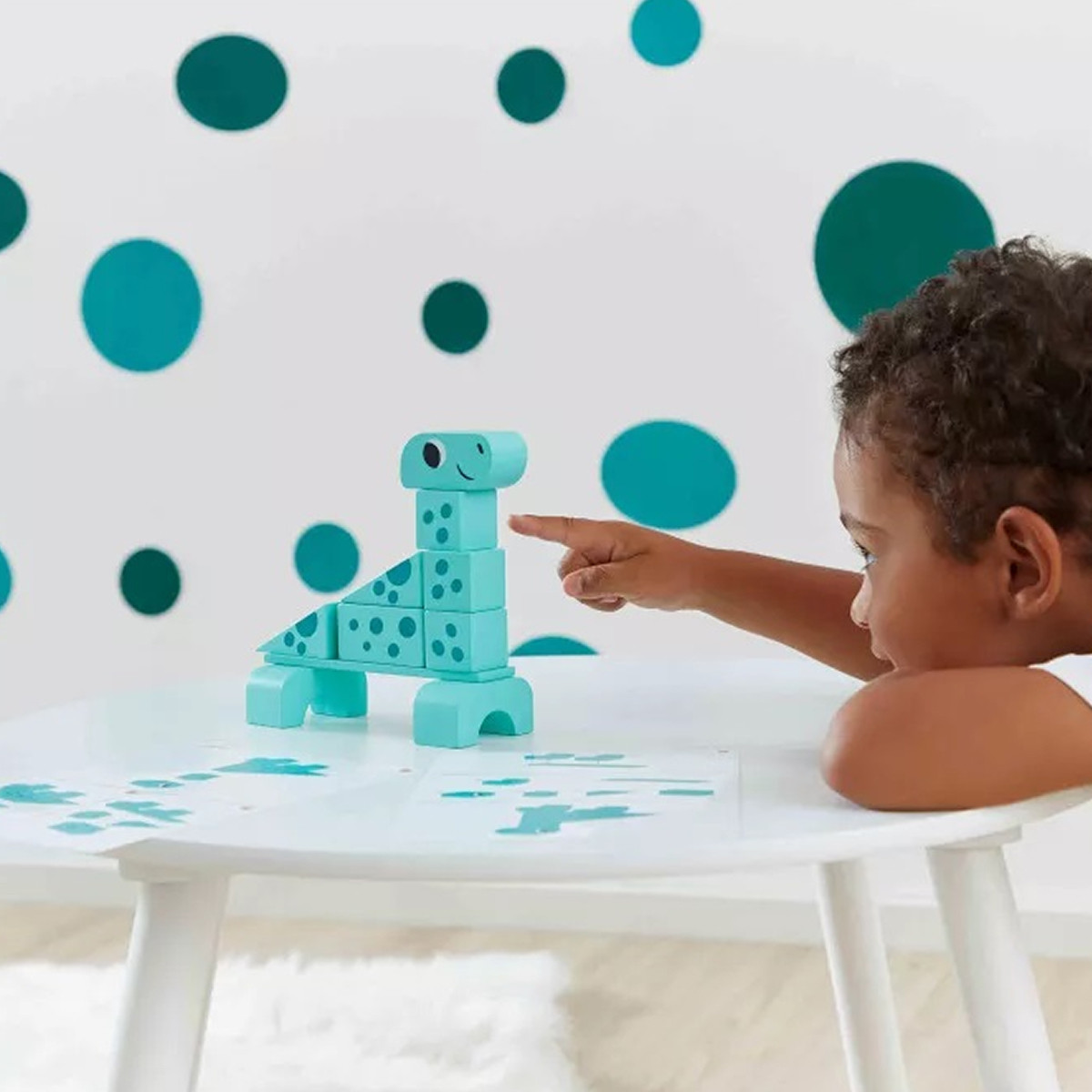 Janod drvene kocke dino, 2g+