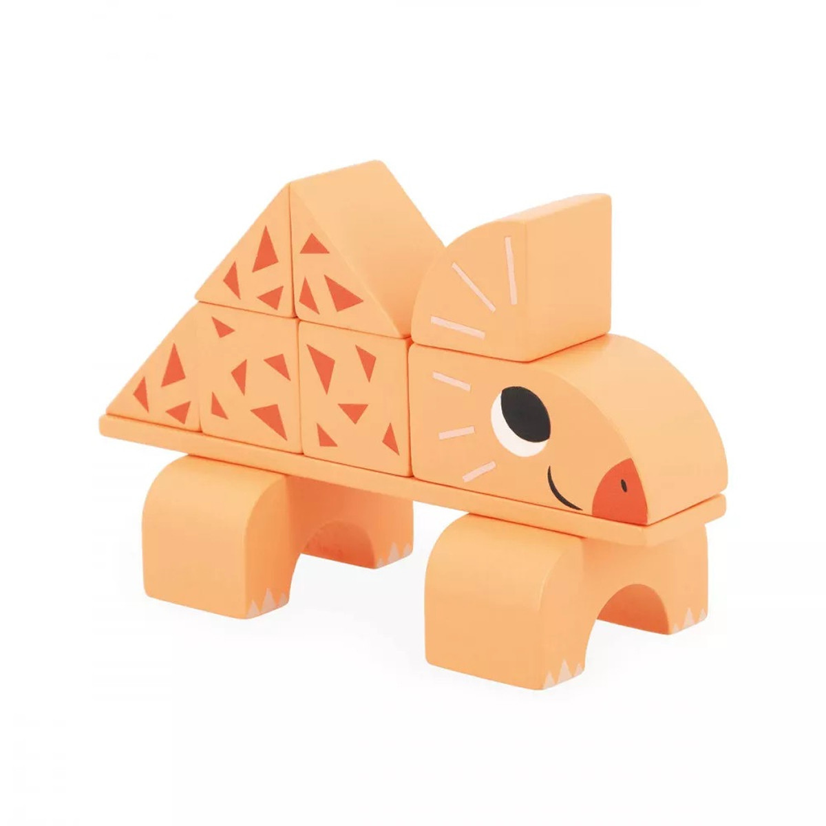 Janod drvene kocke dino, 2g+