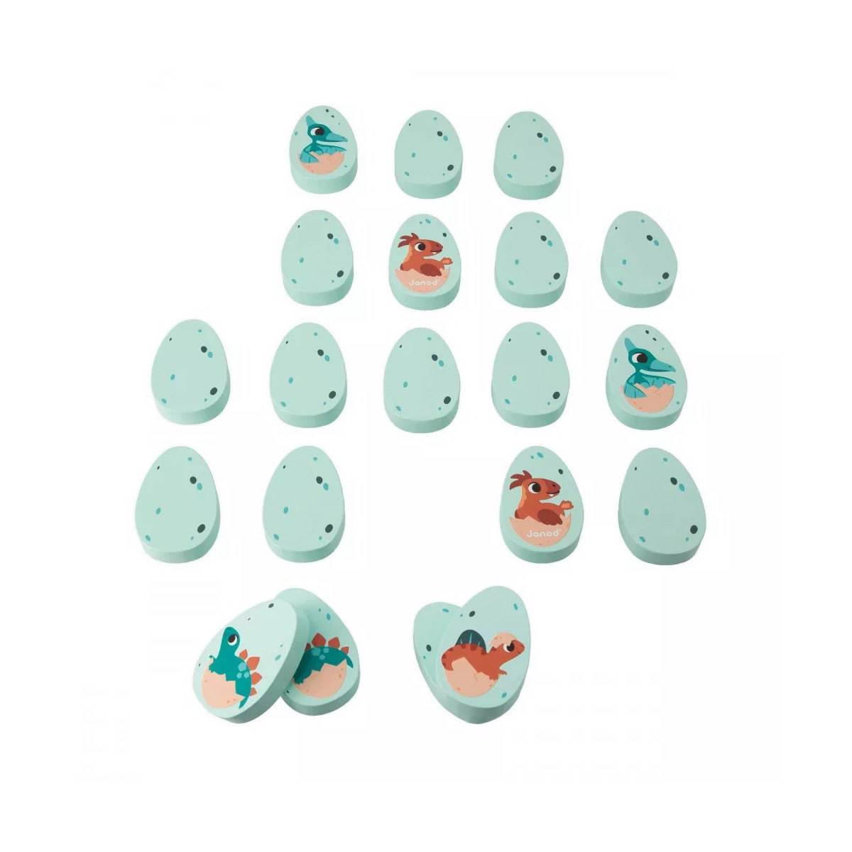 Janod drvena igra memorije dino, 2g+