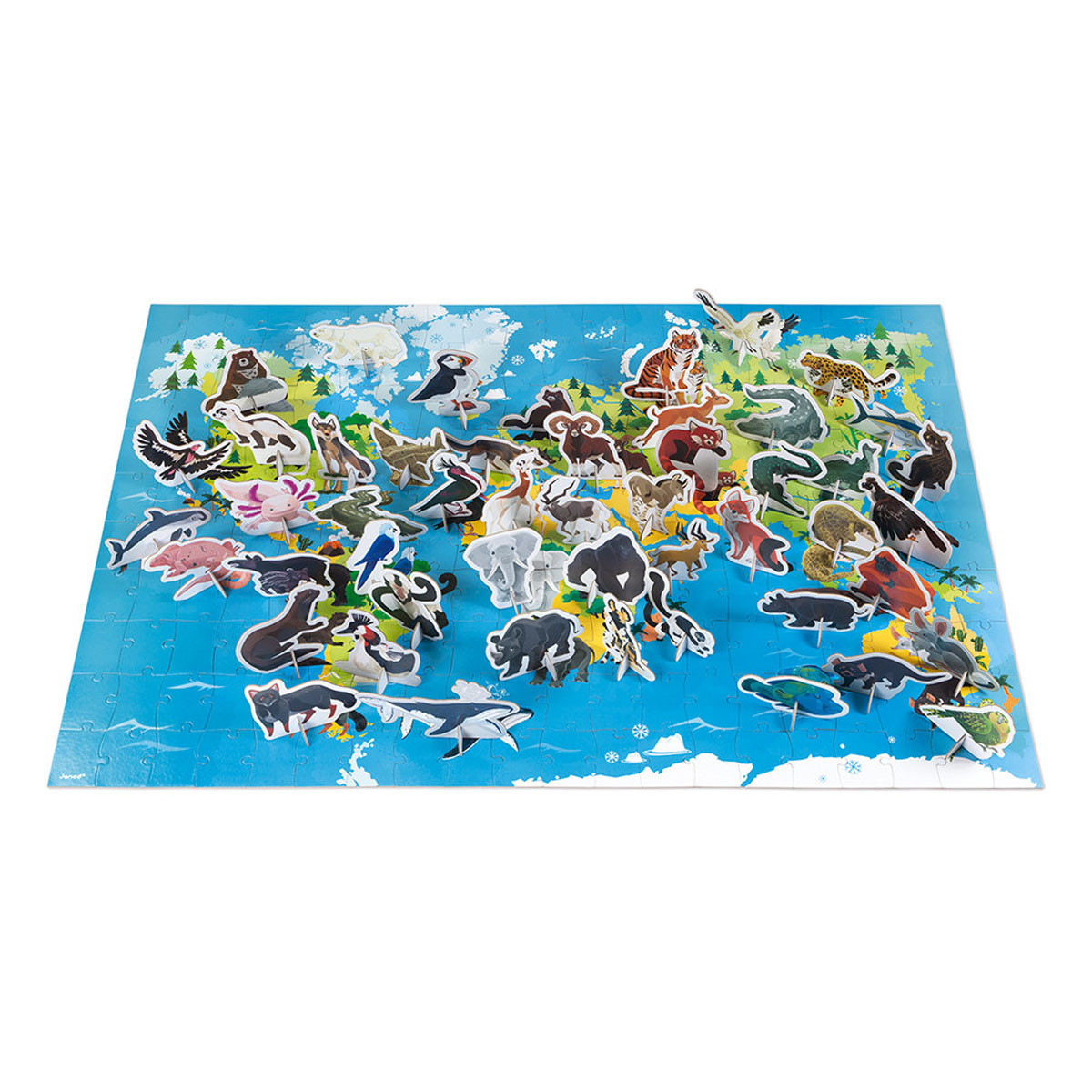 Janod edukativna slagalica-ugrožene životinje, 200 kom