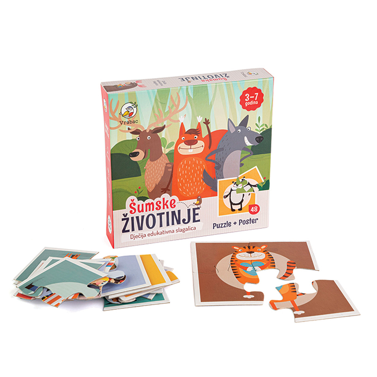 Vrabac slagalica astra šumske životinje