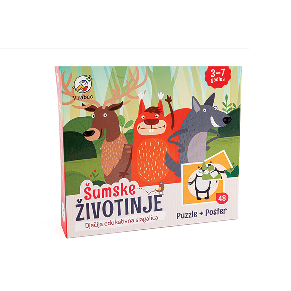 Vrabac slagalica astra šumske životinje