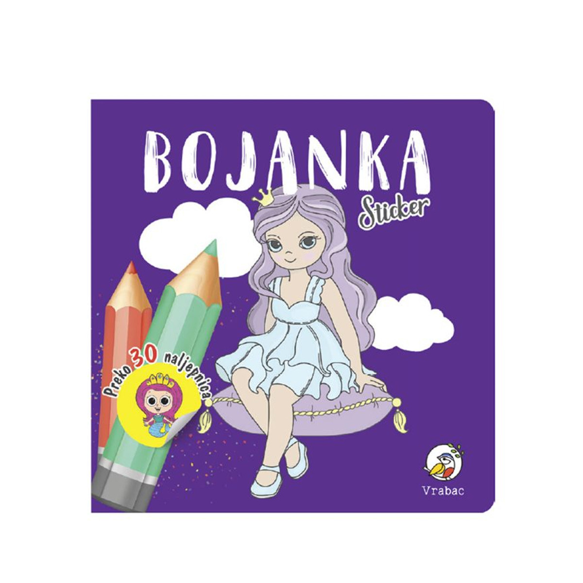 Vrabac bojanka stiker Princezaza