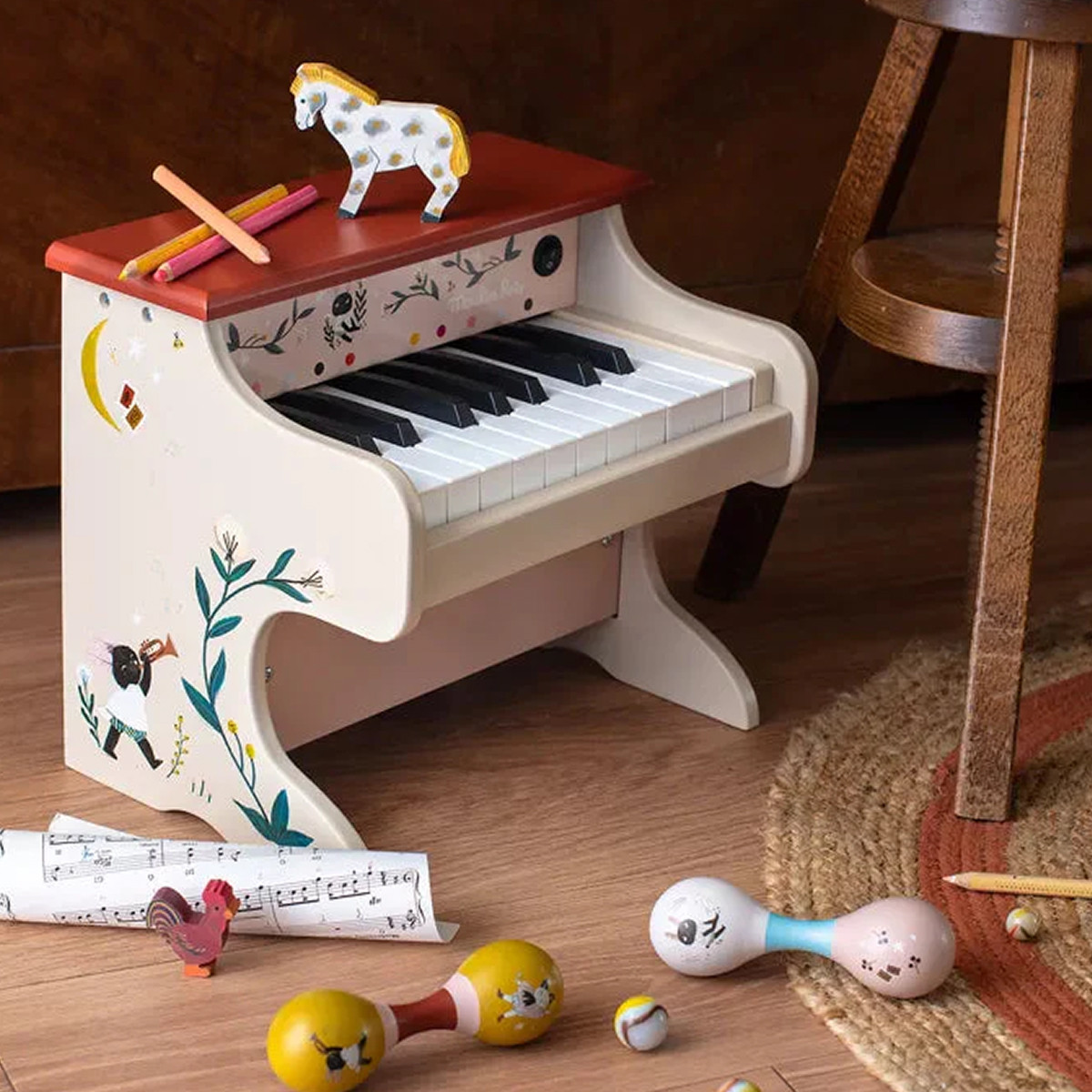 Moulin Roty klavir, 33x25x30cm