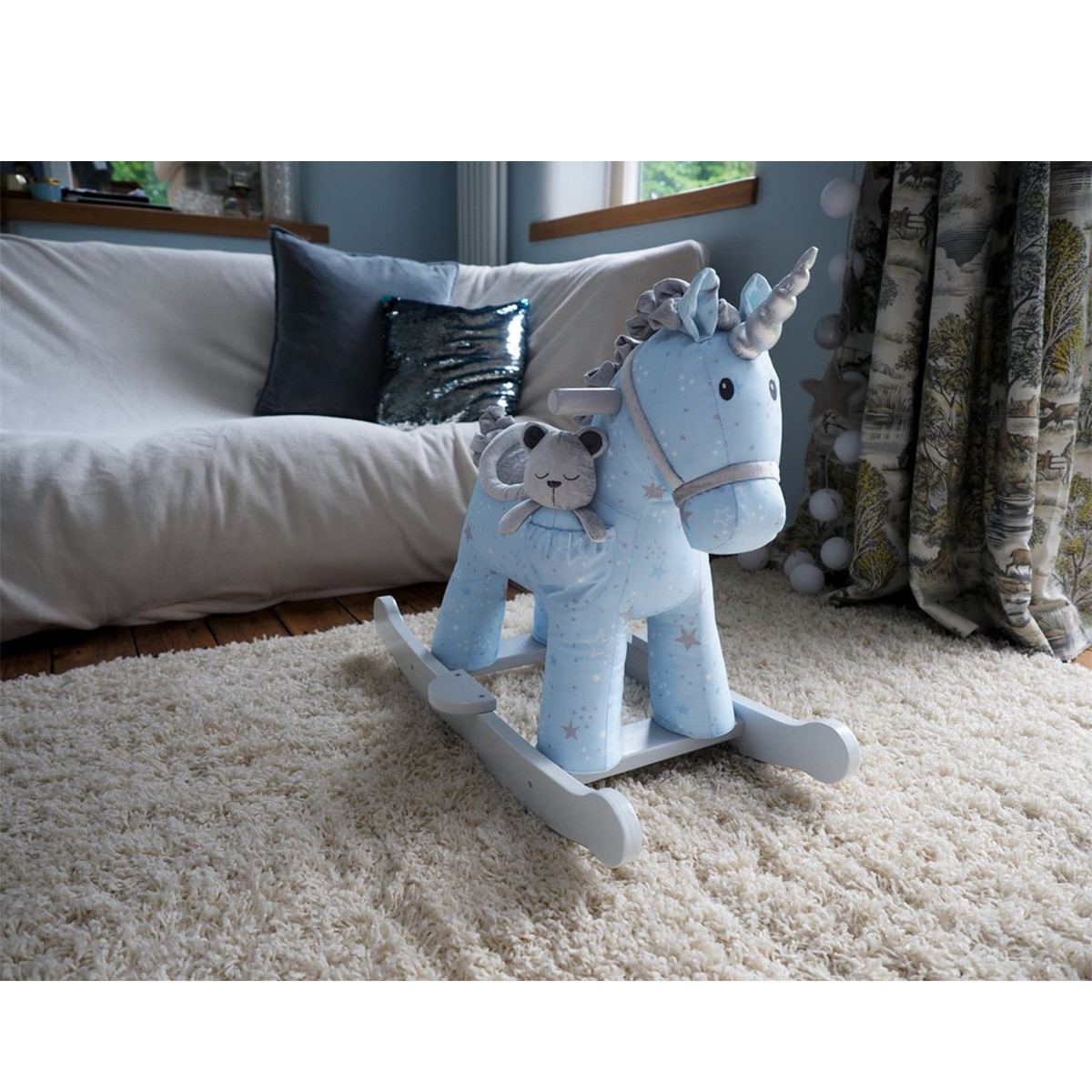Little bird Munbim i Rej drveni jednorog za ljuljanje