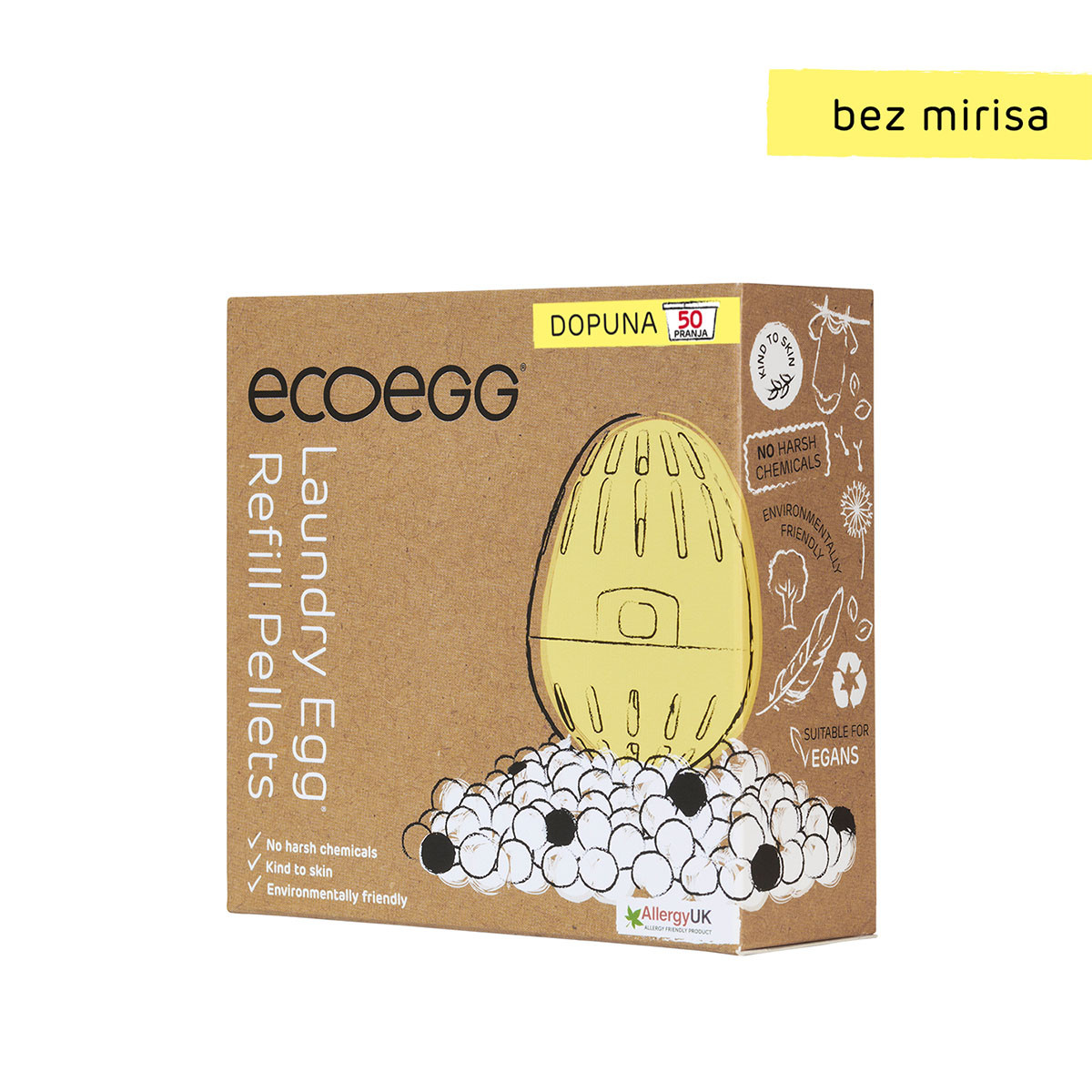 ECOEGG dopuna za deterdžent bez mirisa 50 pranja