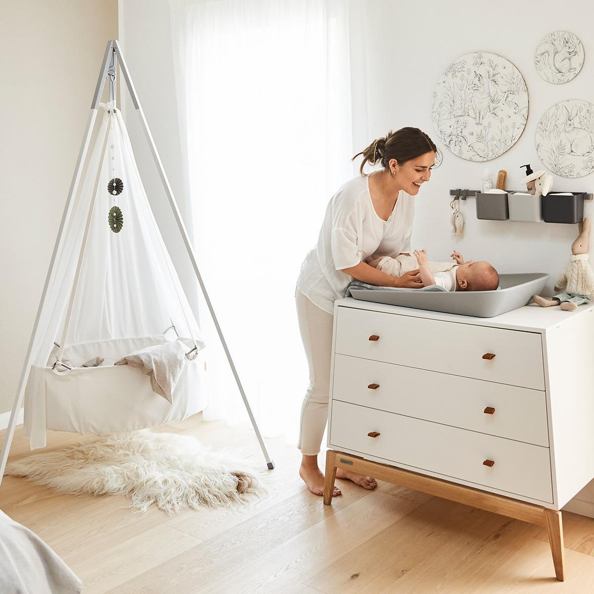 Leander podloga za presvlačenje Pearl gray