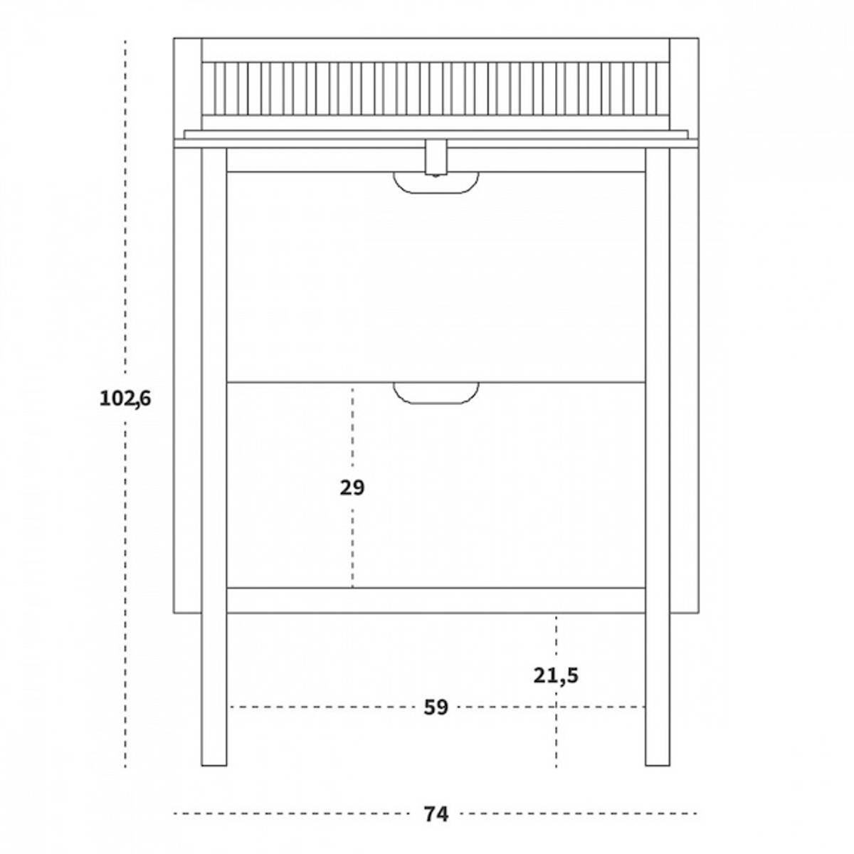 Sebra komoda, 88.4x50cm