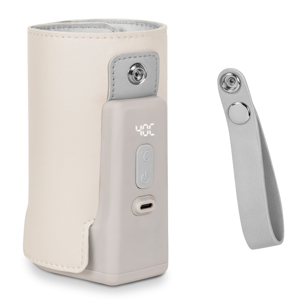 Lionelo prenosni grejač za flašice, Beige Sand