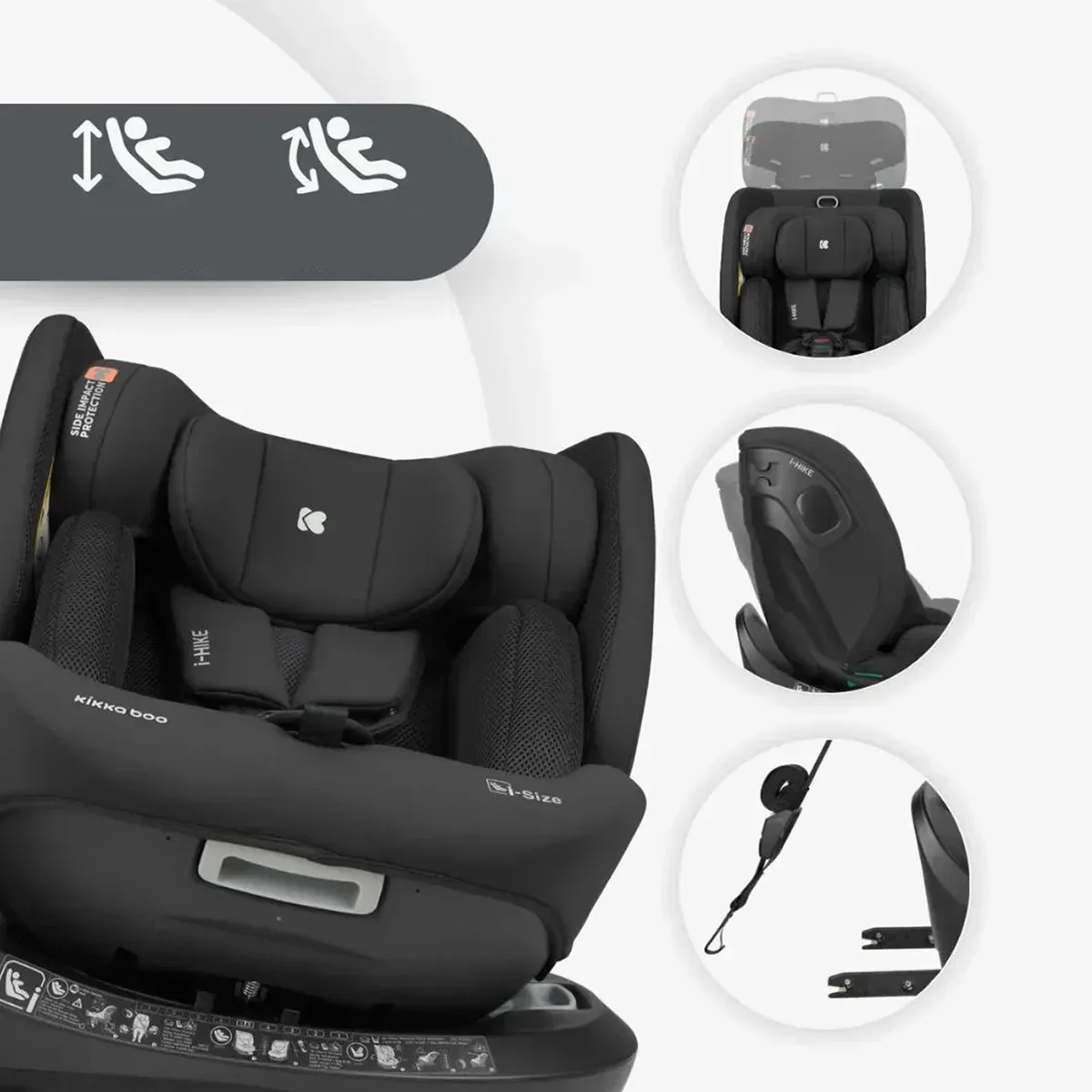 Kikka Boo auto sedište i-Hike premium Black