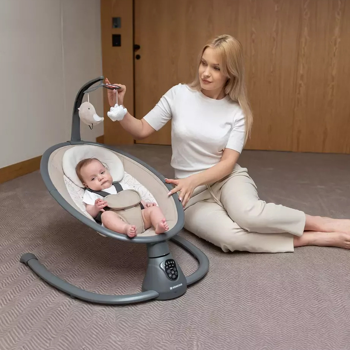 Kikka Boo njihalica Twiddle Side to Side Grey