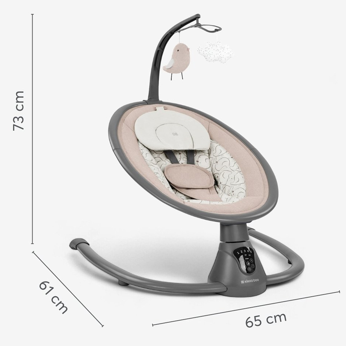 Kikka Boo njihalica Twiddle Side to Side Grey