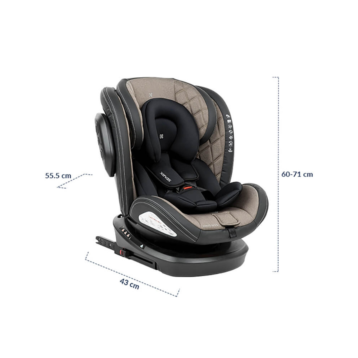 Kikka Boo auto sedište Stark isofix Beige