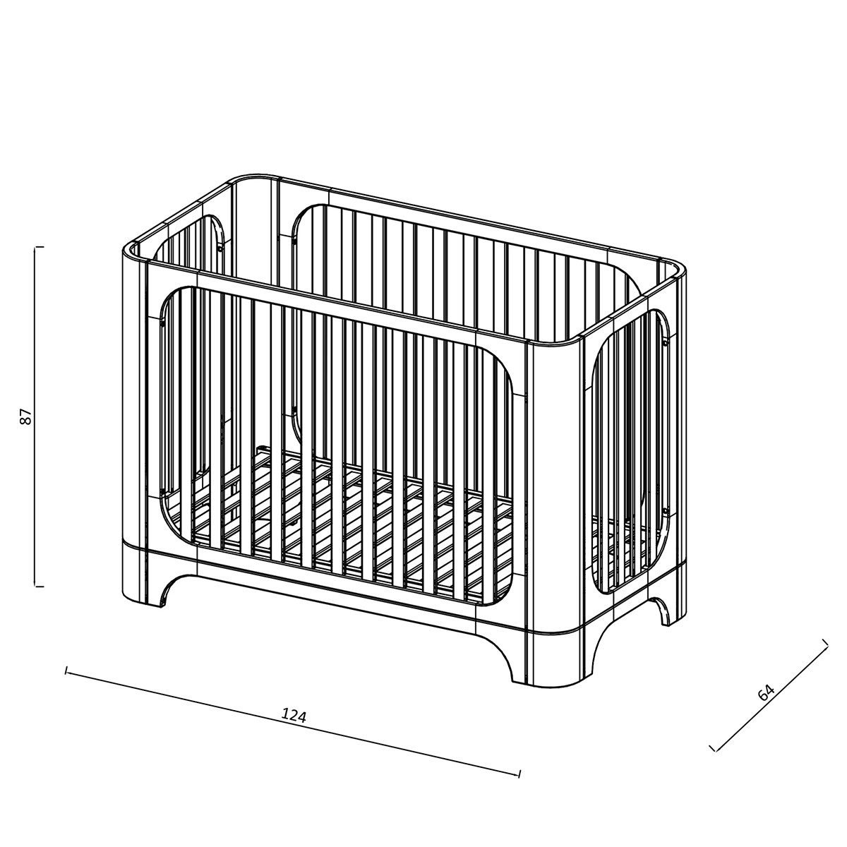 Sol Baby krevetac Sofia, bukva 124x64x87