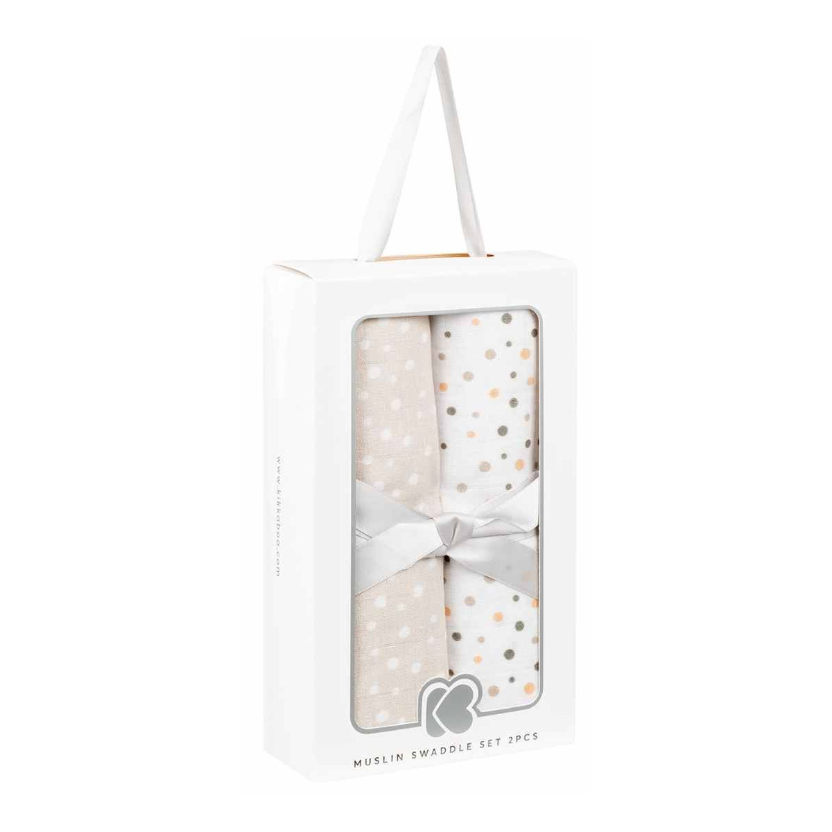 Kikka Boo pelene muslin Dots Beige 80x80, 2/1