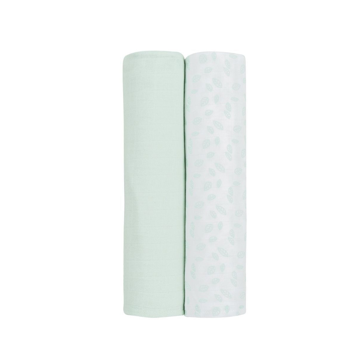 Kikka Boo pelene muslin Leaves Mint 80x80, 2/1