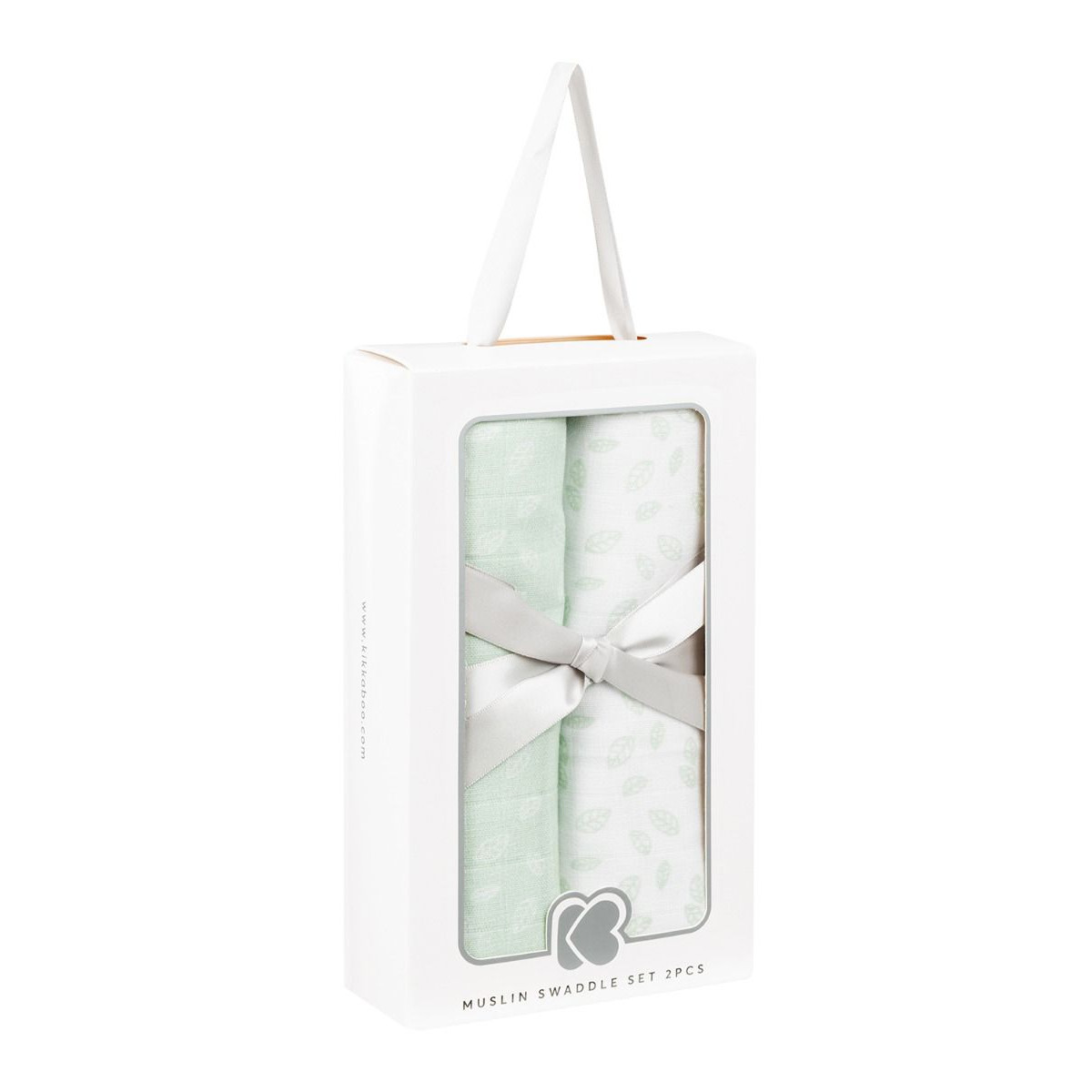 Kikka Boo pelene muslin Leaves Mint 80x80, 2/1