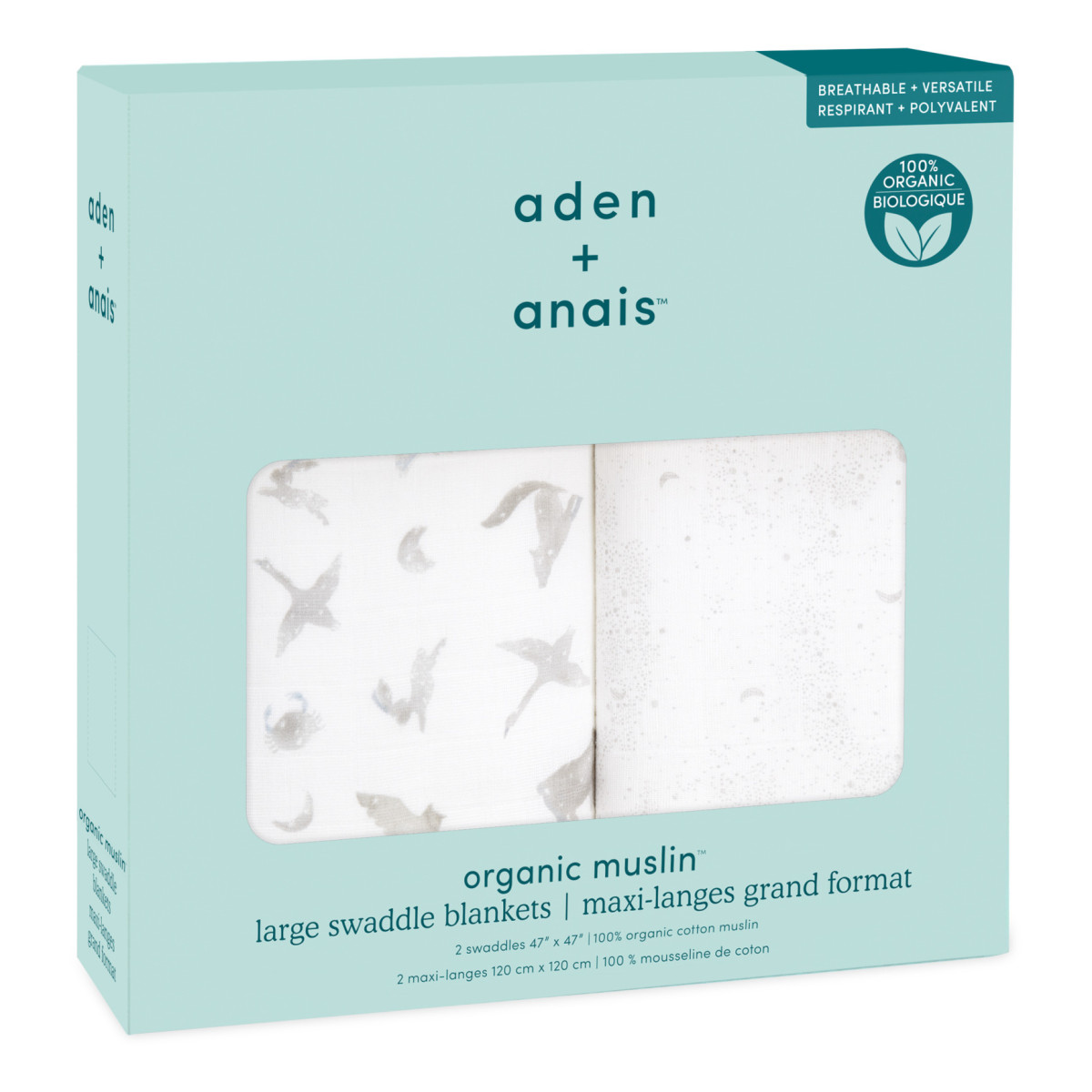 Aden and Anais tetra pelena 2/1, 120x120cm