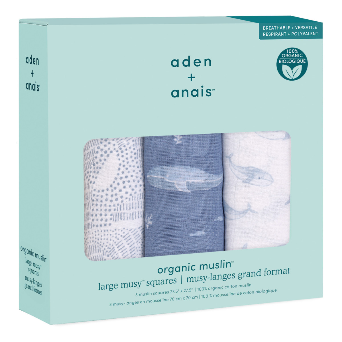 Aden and Anais tetra pelena 3/1, 70x70cm