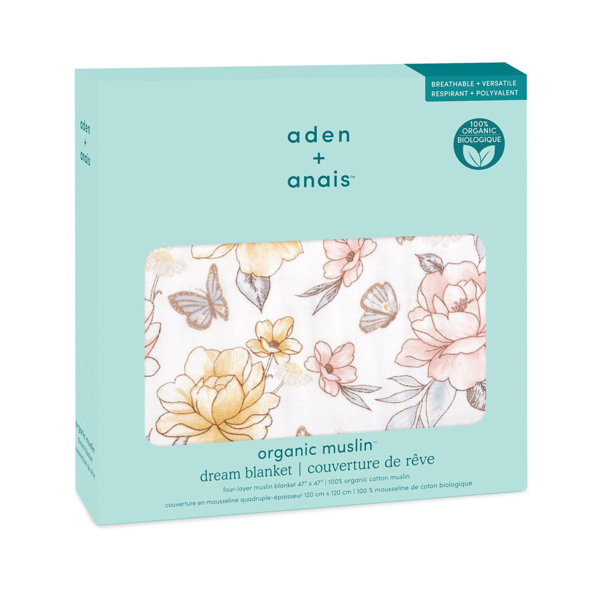 Aden and Anais prekrivač, 120x120cm