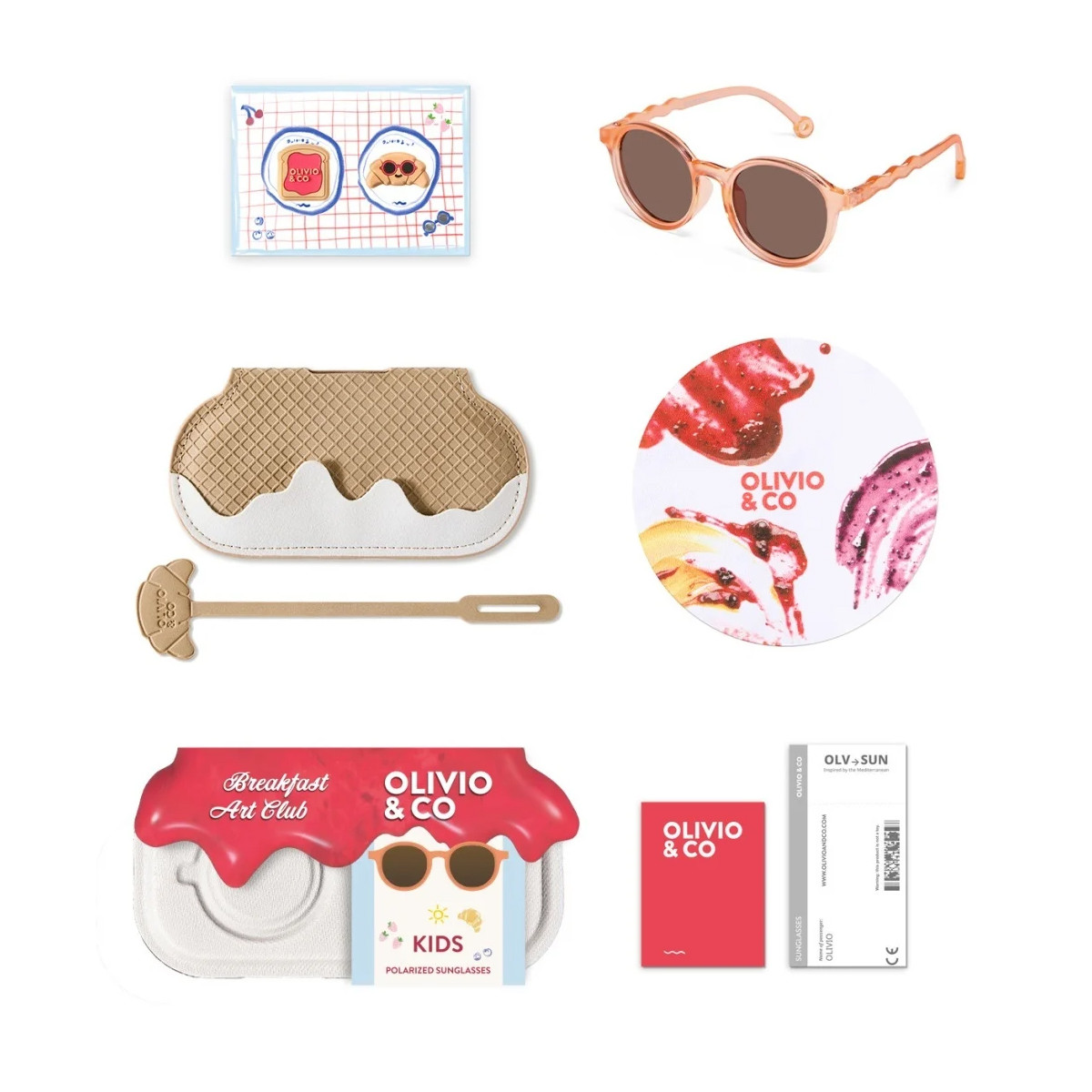 Olivio&Co naočare za sunce oval Fig pink 3-5g